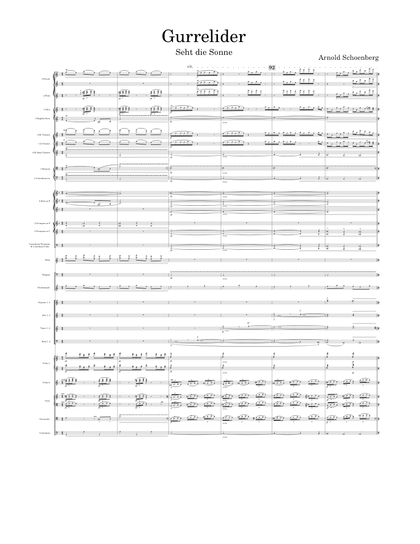 Schoenberg - Gurrelieder (Finale) Sheet Music for Trombone
