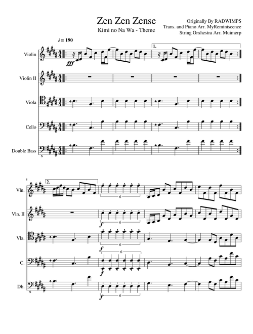 Zen Zen Zense - String Orchestra