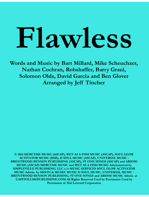 Flawless (Arr. Jeff Tincher) - MercyMe (Piano Vocal)