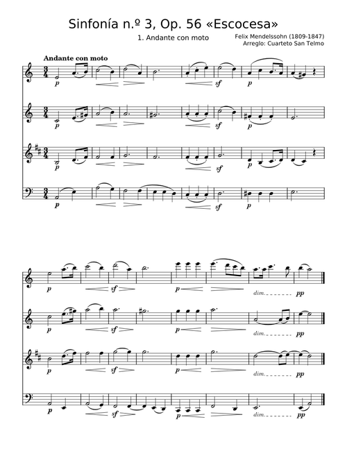 Symphony No.3, Op.56 - Felix Mendelssohn