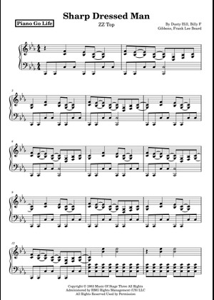 Play Official version of Sharp dressed man Sheet Music by ZZ Top for Piano,  Vocals | MuseScore.com