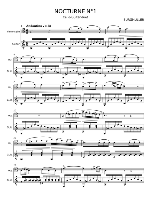 NOCTURNE N°1 - BURGMULLER