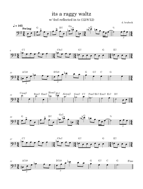 its a raggy waltz
