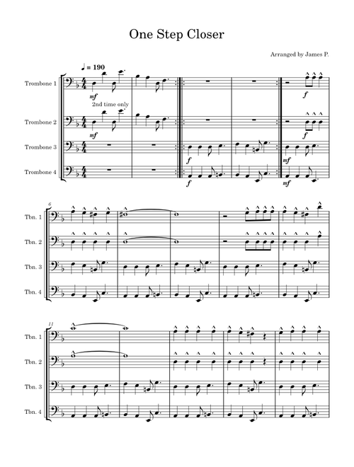 One step closer – Linkin Park But Trombone