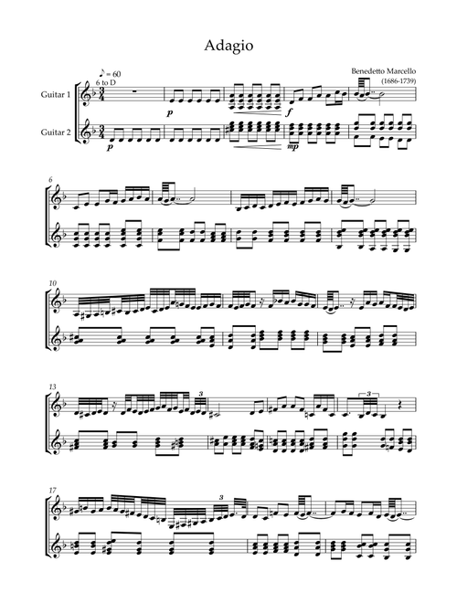 Adagio (Arr. Nils-Magnus Kinnvall) - Benedetto Marcello (Instrumental Duet)