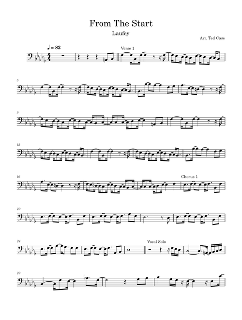 From The Start (Bass Clef Melody) - Laufey