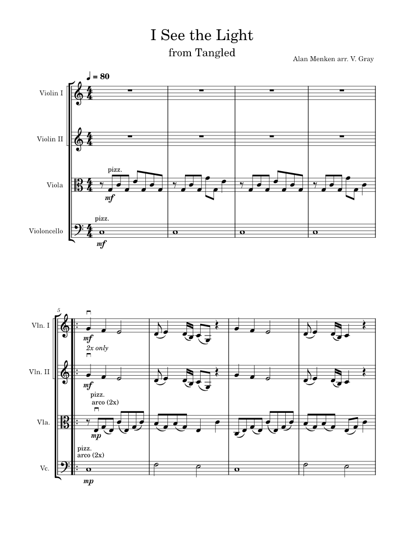 I See The Light (from Disney's Tangled) – Alan Menken Sheet Music