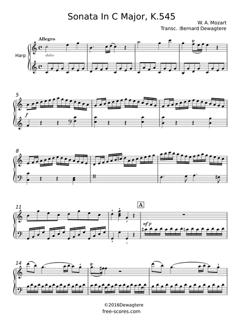 Piano Sonata No.16 in C major, K.545 - Wolfgang Amadeus Mozart