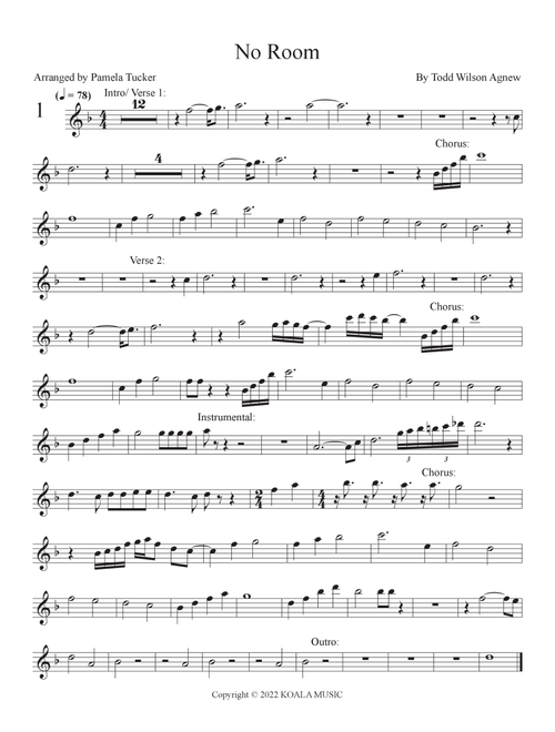 No Room (Arr. Pamela Tucker) - Todd Wilson Agnew (Small Ensemble)