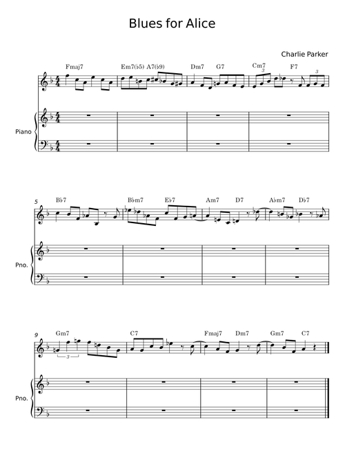 Blues for alice - Charlie Parker