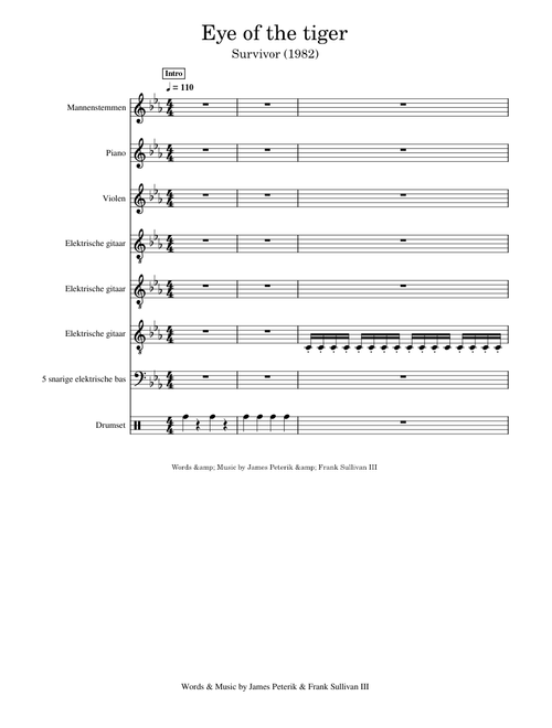 Eye of the tiger – Survivor (flute trio and mixed ensemble)