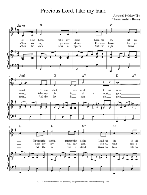 Precious Lord, take my hand - Thomas Andrew Dorsey