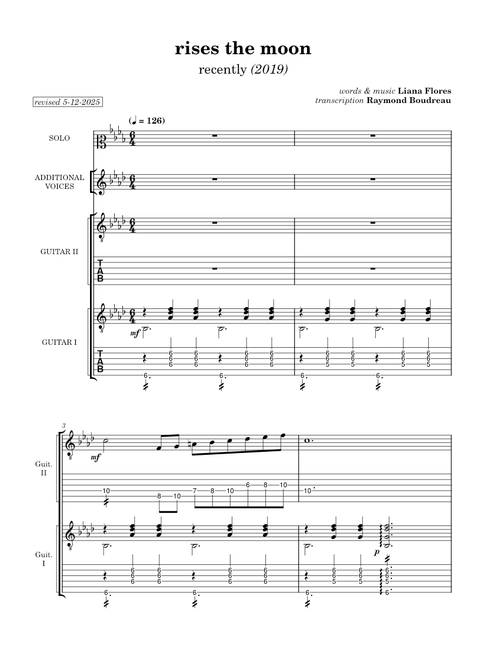 Rises the Moon – liana flores