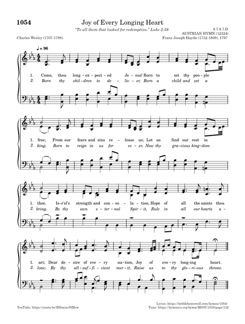 1054 Joy of Every Longing Heart