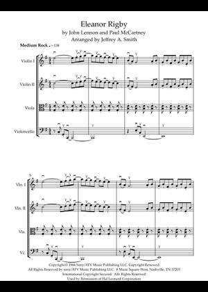Eleanor Rigby Viola ELEANOR RIGBY The Beatles Piano Sheet Music | Easy