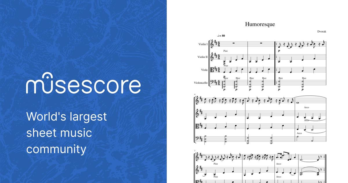 Humoresque Sheet music for Violin, Viola, Cello (String Humoresque Sheet music for Violin, Viola, Cello (String