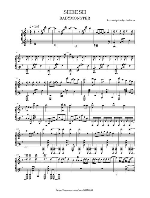 SHEESH — BABYMONSTER (베이비몬스터) [Piano Version]