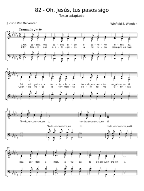 Oh, Jesús, tus pasos sigo - Winfield S. Weeden