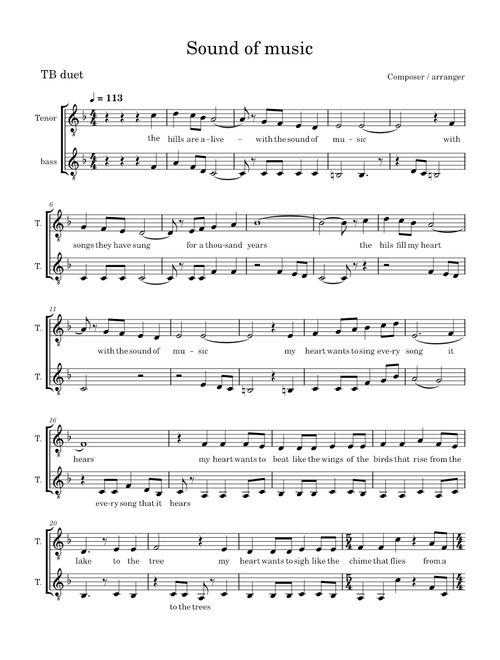 The Sound of Music – Rodgers & Hammerstein sound of music TB duet