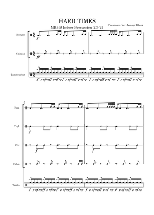 Hard times – Paramore (Drums) Sheet Music for Drum group (Solo