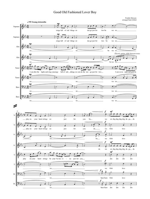 Good Old-fashioned Lover Boy (Arr. Sam Gilliatt) - Queen (Choral, SATB divisi)