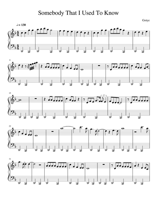 Somebody That I Used To Know