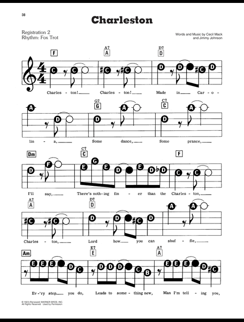 Charleston - Jimmy Johnson, Cecil Mack (E-Z Play Today)