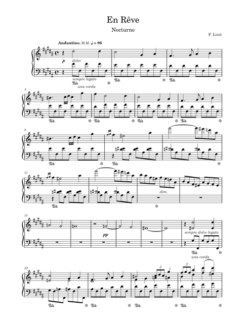 En rêve, S.207 – Franz Liszt