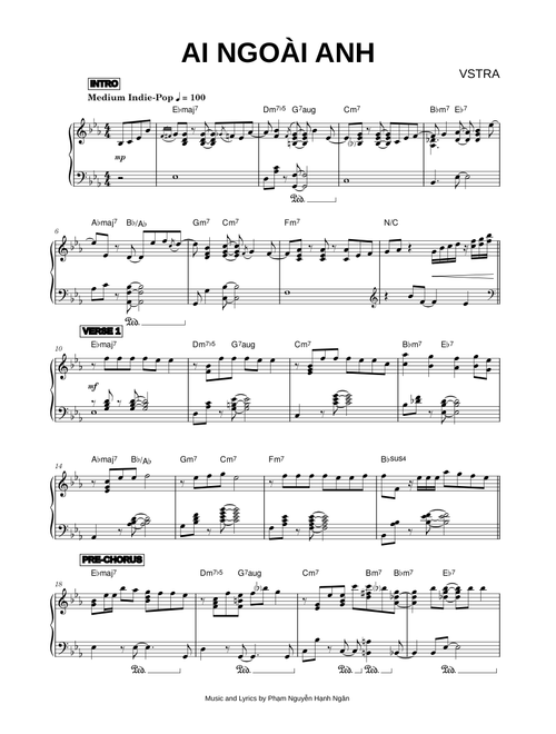 Ai Ngoài Anh - VSTRA (Piano)