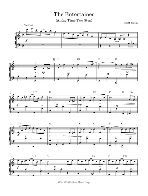 The Entertainer -Scott Joplin