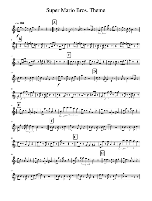 Super Mario Bros. Theme sax