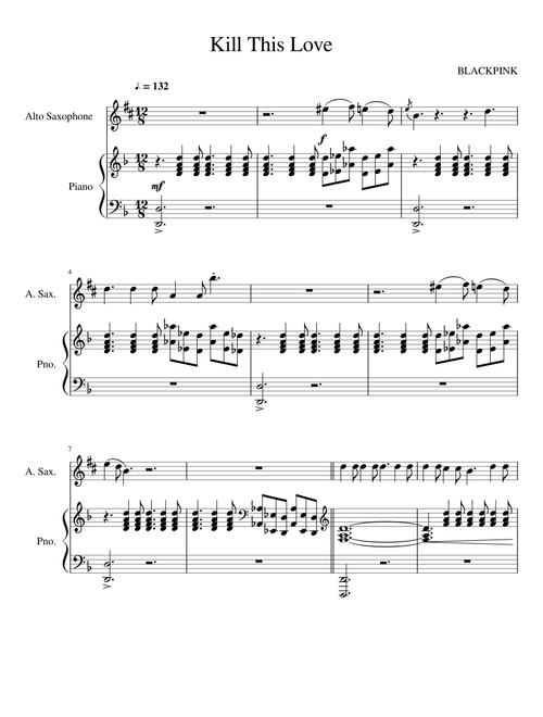 Kill This Love Alto Sax