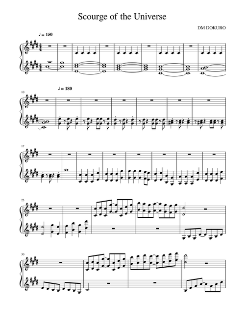 Scourge of the Universe ~ Piano Solo