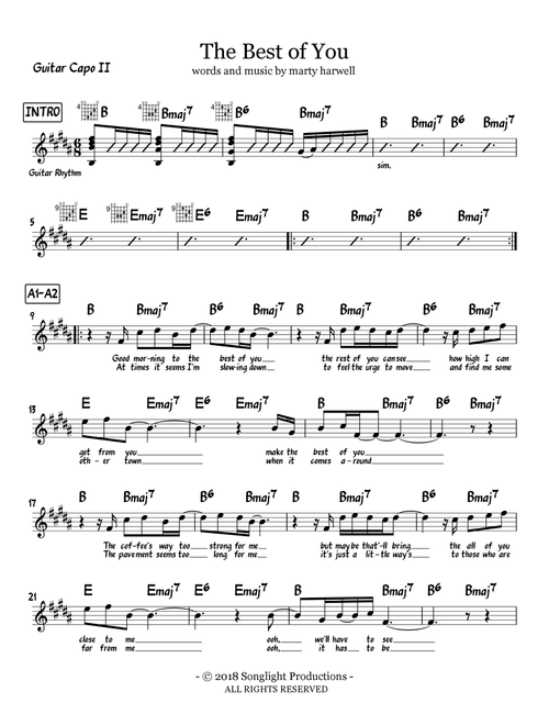 The Best of You (Arr. marty harwell) - OLD HIPPIES ANONYMOUS (Vocal Solo)