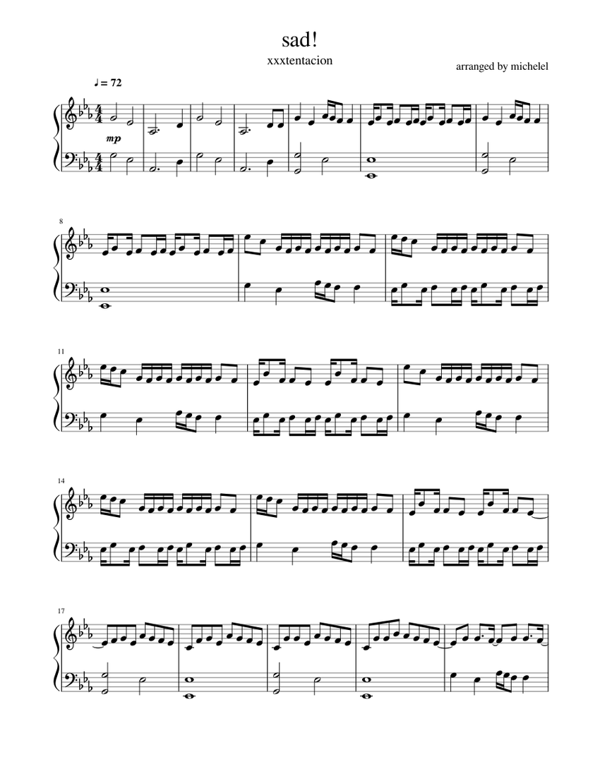 Xxxtentacion sad piano top
