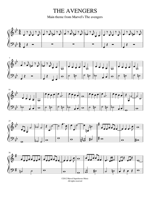 THE AVENGERS THEME (Easy)