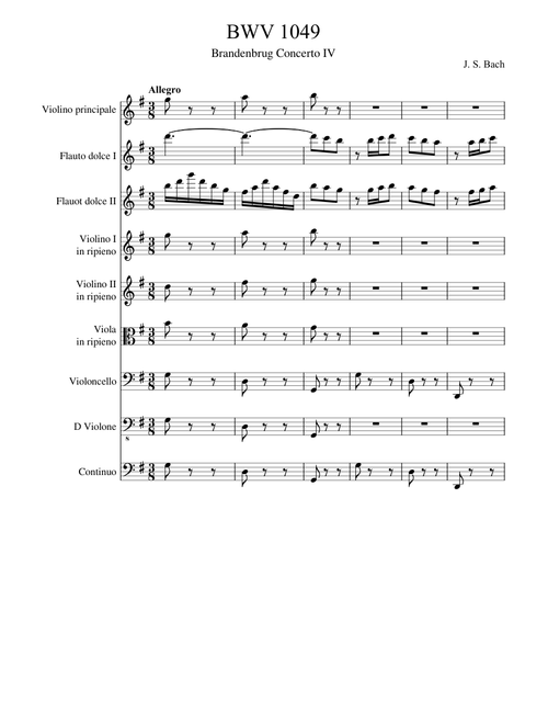 BWV 1049: Brandenburg Concerto IV