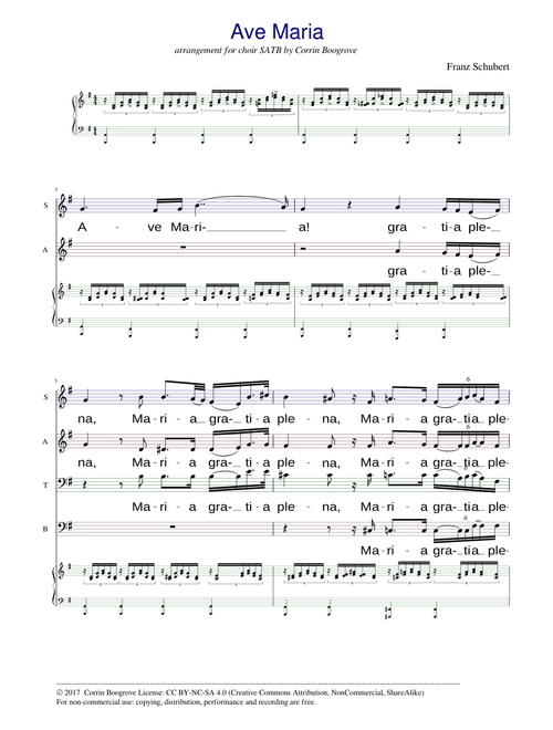 Ave Maria (choir SATB) - Schubert