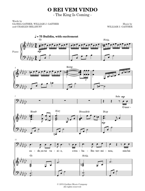 O REI VEM VINDO - William J. Gaither
