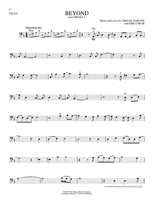 Beyond (from Moana 2) - Abigail Barlow & Emily Bear, Abigail Barlow, Emily Bear (Cello Solo)