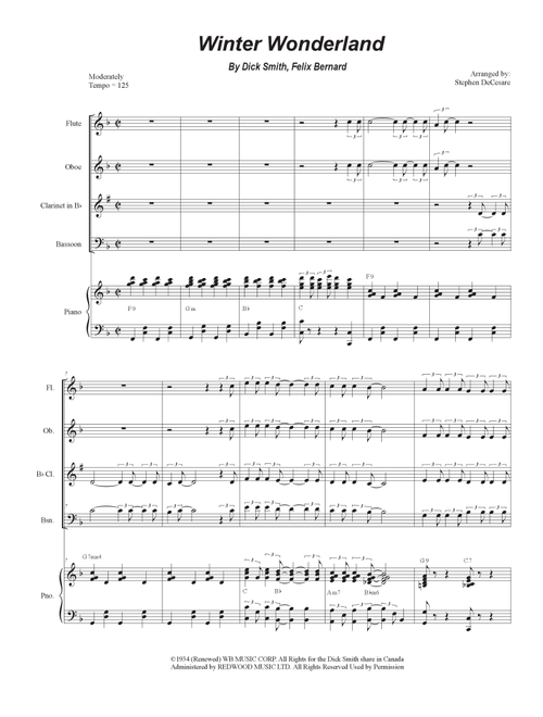 Winter Wonderland (Arr. Stephen DeCesare) - Brad Paisley (Woodwind Ensemble)