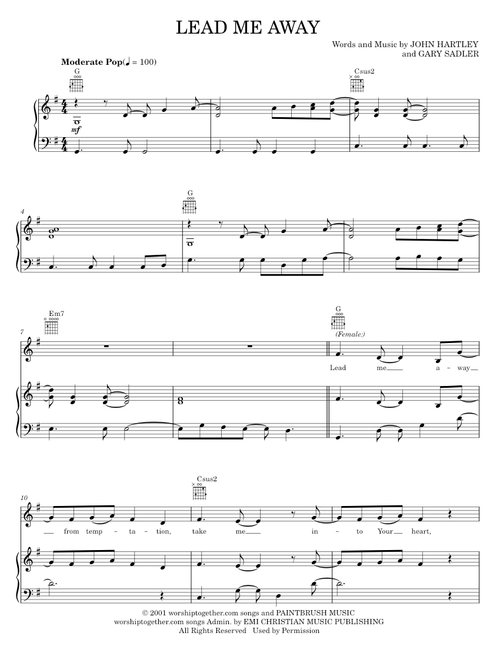 Lead Me Away - John Hartley (Piano-Vocal-Guitar)