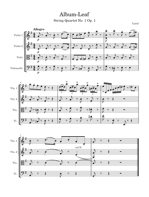 Album-Leaf No.1 Op.1 – Lazul-Lumi