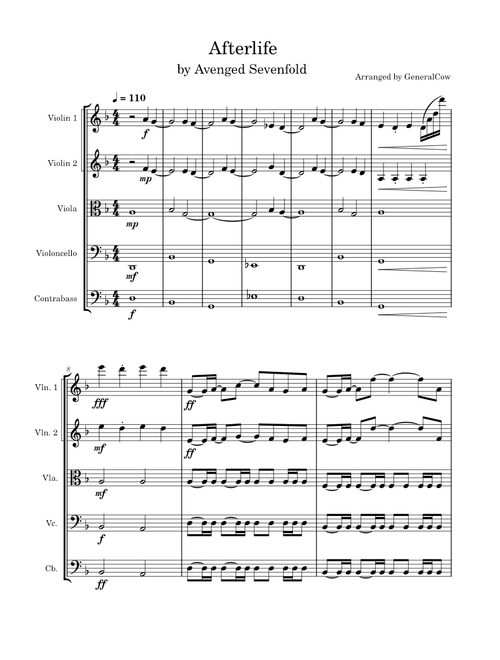 Afterlife – Avenged Sevenfold (String Orchestra)