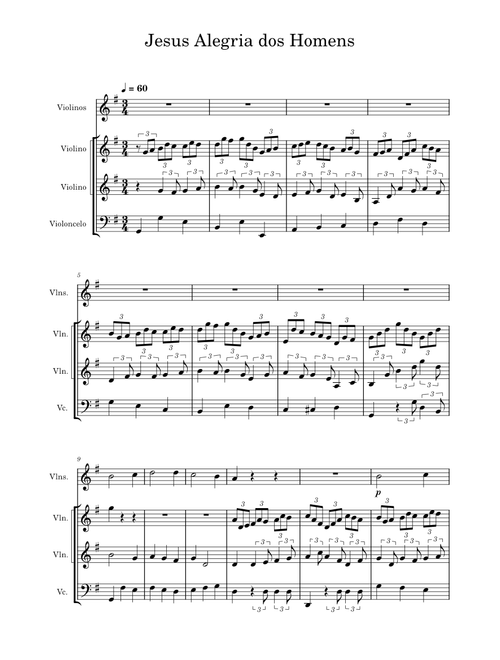 Jesus Alegria dos homens   Johann Sebastian Bach