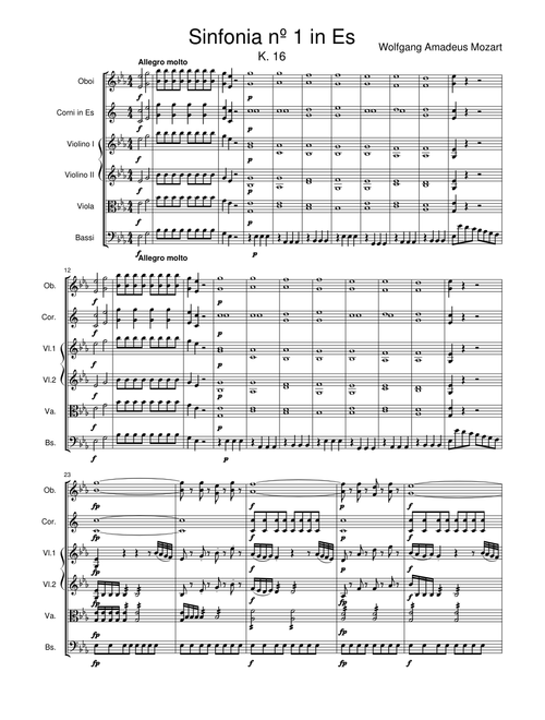 Mozart - Symphony No.1 in Eb Major K.16