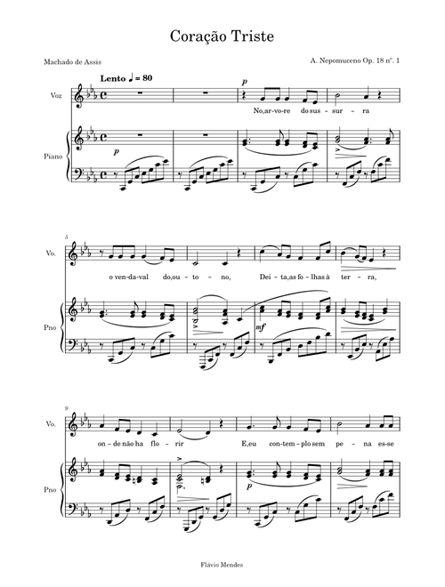 Coração Triste – Alberto Nepomuceno