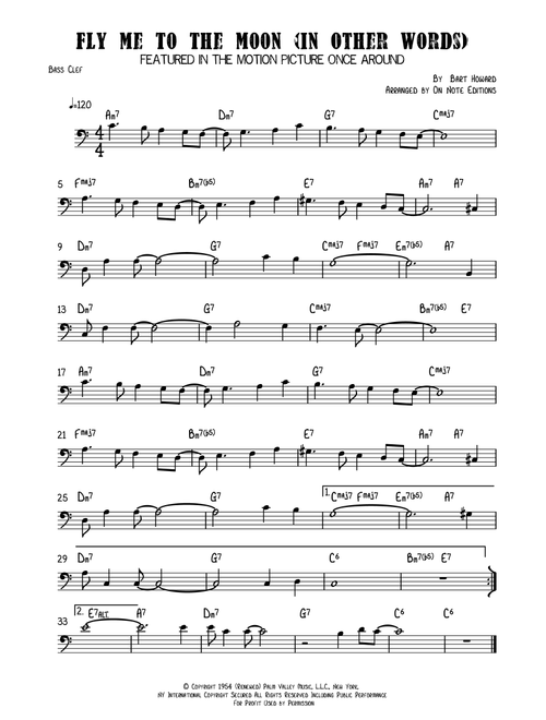 Fly Me To The Moon (In Other Words) (Arr. On Note Editions) - Tony Bennett (Instrumental Solo)