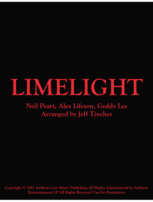 Limelight (Arr. Jeff Tincher) - Rush (Piano-Vocal-Guitar (Piano Accompaniment))