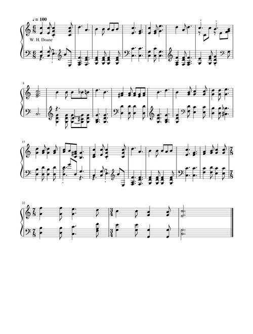 Vesper bells are ringing - W. H. Doane